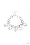 Paparazzi Accessories  - Candy Heart Charmer - White Bracelet