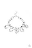 Paparazzi Accessories  - Candy Heart Charmer - White Bracelet