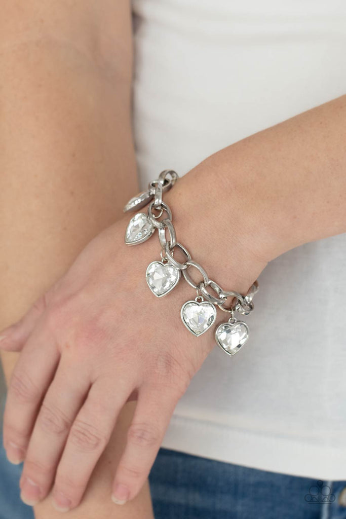 Candy Heart Charmer - White Bracelet - Paparazzi Accessories – Five Dollar  Jewelry Shop