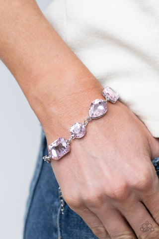 Paparazzi Accessories- Cosmic Treasure Chest - Pink - Adjustable Bracelet