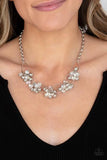 Paparazzi Accessories - EFFERVESCENT ENSEMBLE - MULTI IRIDESCENT BEAD SILVER NECKLACE - PAPARAZZI - LIFE OF THE PARTY JULY 2021