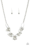 Paparazzi Accessories - EFFERVESCENT ENSEMBLE - MULTI IRIDESCENT BEAD SILVER NECKLACE - PAPARAZZI - LIFE OF THE PARTY JULY 2021