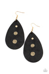 Paparazzi Accessories - Rustic Torrent - Black Earring