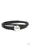 Paparazzi Accessories - Wonderfully Worded - Black Inspirational Bracelet