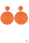 Paparazzi Accessories - Circulate The Room - Orange Earring