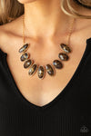 Paparazzi Accessories  - Elliptical Episode - Brown Necklace