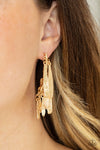 Paparazzi Accessories  - Pursuing The Plumes - Gold Earring