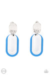 Paparazzi Accessories - Melrose Mystery - Blue Clip-On