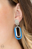 Paparazzi Accessories - Melrose Mystery - Blue Clip-On