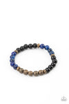 Paparazzi Accessories - Petrified Powerhouse - Blue Men's Bracelet