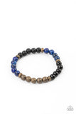 Paparazzi Accessories - Petrified Powerhouse - Blue Men's Bracelet