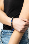 Paparazzi Accessories - Petrified Powerhouse - Blue Men's Bracelet