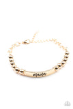 Paparazzi Accessories  - Mom Squad - Gold Bracelet