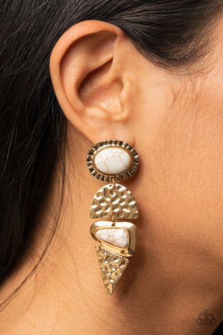 Paparazzi Accessories - Earthy Extravagance - Gold Earring