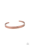 Paparazzi Accessories - Sweetly Named - Copper Mom Bracelet