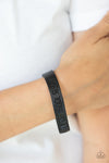 Paparazzi Accessories - Life is Tough - Black Leather Inspirational Bracelet