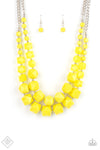 Summer Excursion Necklace & Trendsetting Tourist - Yellow Bracelet (SET)