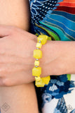 Summer Excursion Necklace & Trendsetting Tourist - Yellow Bracelet (SET)