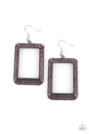 Paparazzi Accessories - World FRAME-ous - Purple Earring