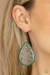 Paparazzi Accessories - Fleur de Fantasy - Green Earring