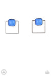 Paparazzi Accessories - FLAIR and Square - Blue Earring