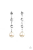 Paparazzi Accessories - Yacht Scene - White Pearl Earring