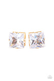 Paparazzi Accessories - Times Square Timeless - Gold Iridescent Earring