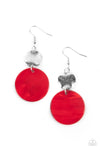 Paparazzi Accessories - Opulently Oasis - Red Earring