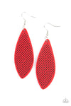 Paparazzi Accessories  - Scene - Red Wood Earring