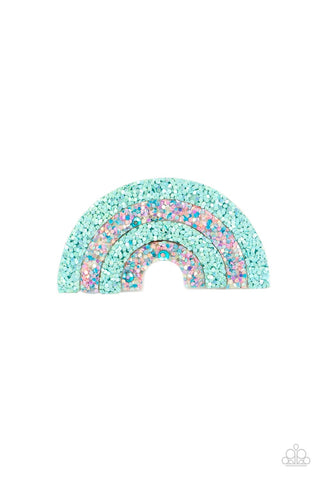 Paparazzi Accessories  - Rainbow Reflections - Blue Hair Clip