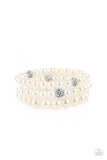 Paparazzi Accessories - Here Comes The Heiress - White Bracelet