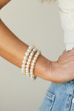 Paparazzi Accessories - Here Comes The Heiress - White Bracelet