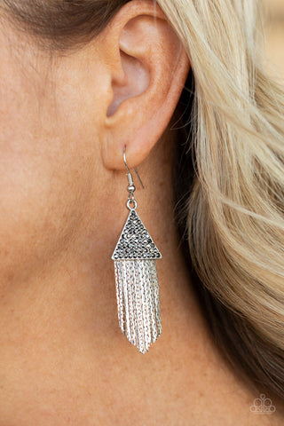 Paparazzi Accessories - Pyramid SHEEN - Silver