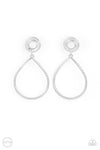 Paparazzi Accessories  - Fairytale Finish - White Clip-on Earring