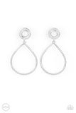 Paparazzi Accessories  - Fairytale Finish - White Clip-on Earring