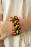 Paparazzi Accessories  - Caribbean Canopy - Multi Wood Bracelet