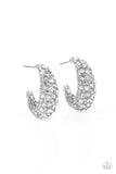 Paparazzi Accessories - Glamorously Glimmering - White Earring