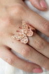 Paparazzi Accessories  - Bona Fide Butterfly - Copper Ring