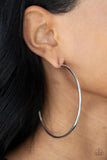 Paparazzi Accessories  - Mega Metro - Silver Hoop Earring