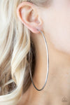 Paparazzi Accessories  - Colossal Couture - Silver Large Hoop Earring