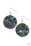 Paparazzi Accessories  - Tenaciously Terrazzo - Black Earring