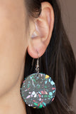 Paparazzi Accessories  - Tenaciously Terrazzo - Black Earring