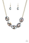 Paparazzi Accessories  - Cosmic Closeup - Brass Necklace