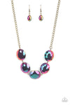 Paparazzi Accessories  - Cosmic Closeup - Brass Necklace