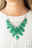 Paparazzi Accessories - Front Row Flamboyance - Green Necklace