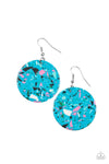 Paparazzi Accessories  - Tenaciously Terrazzo - Blue Earring