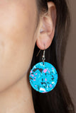 Paparazzi Accessories  - Tenaciously Terrazzo - Blue Earring