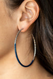 Paparazzi Accessories  - DIP, DIP, Hooray! - Blue Hoop Earring