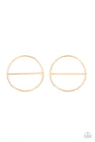 Dynamic Diameter - Gold Earring - Paparazzi Accessories