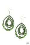 Paparazzi Accessories - Prana Party - Green Earring